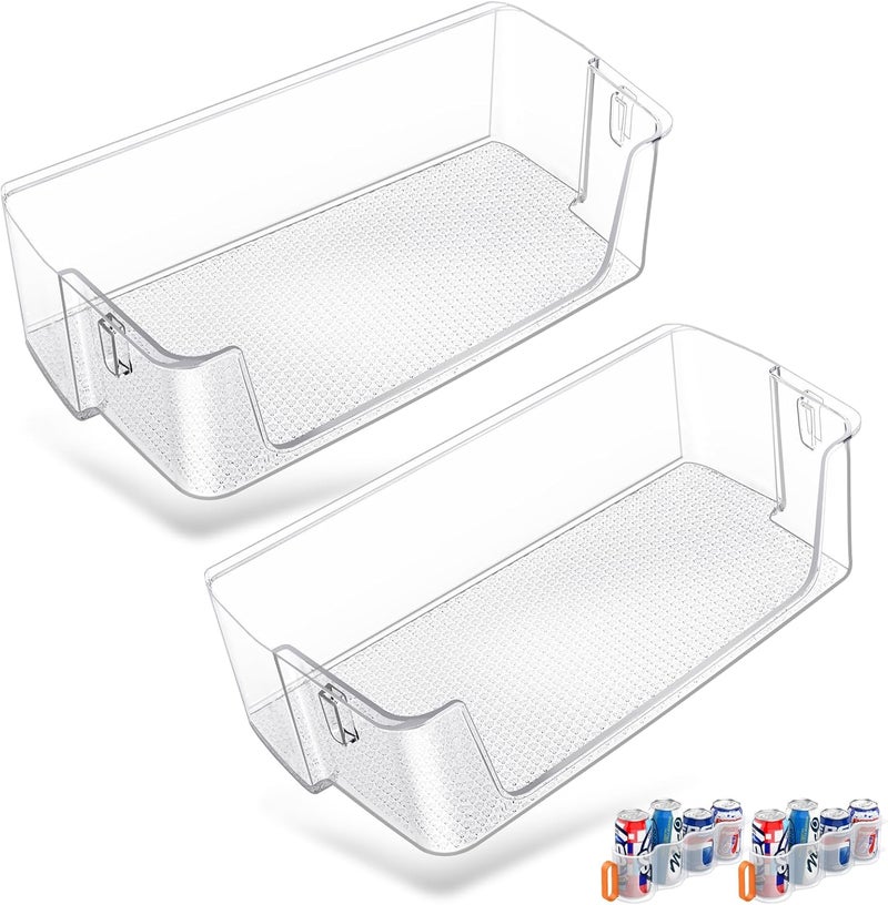 Alvar [2 PACK] Upgraded Right Refrigerator Door Bin RF28T5001SR RF28T5021SR RF27T5201SR RF27T5241SR RF28T5101SR RF28T5001SG DA63-09775A DA97-20984A Door Shelf Compatible with Samsung Refrigerator Door Bin - Image 1